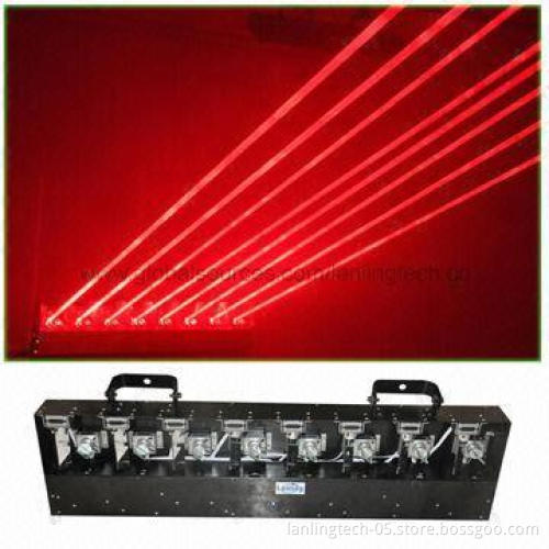 1.6W Moving Head Curtain Laser 8-head Fat-beam Laser Light, Use Holiday Lights, Comes in Red
